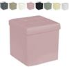 GX GARGIX GARGIX PUFF POUF CONTENITORE QUADRATO ECOPELLE PANCA BAULE TRAPUNTATO (SSEL-ROSA)