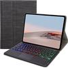 Vowor Tastiera Per Microsoft Surface Go, Rimovibile Magnetica Sottile Pelle Cover Surface Go 3 2021 / Go 2 Custodia Con Tastiera Bluetooth Wireless Keyboard con Trackpad (retroilluminato)