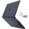 eleger Cover anti-cracking compatibile con MacBook Pro 13 pollici M2/M1 A2338 A2251 A2289 A2159 A1989 A1708 A1706, versione 2022-2016, bordo in TPU nero e Custodia rigido in PC, Nero opaco