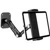 Lucrave Supporto a Parete per Tablet, Supporto a Parete per iPad in Alluminio Estensibile, con Base Girevole a 360° Regolabile e Pieghevole per iPad Pro Air Mini, Samsung Galaxy Tab, Tutti i Telefoni