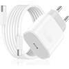ANVSI Caricatore USB C 40W per iPhone 17/17 Pro/17 Pro Max/17 Air, iPhone 16/15, USB C Caricabatterie Alimentatore Presa Spina Veloce con Cavo 2M
