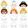 Hifot Maschere da Colorare per Bambini Maschera Principessa Bianca Maschere da Colorare DIY Artigianato 12 Pezzi Maschere per Carnevale Festa Compleanno Bambini Accessori per Feste