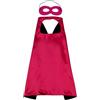 Proumhang Mantello Maschera set Halloween Natale Carnevale Bambini Festa di compleanno Cosplay Performance Costume Mantello Mantelli da Supereroe per Bambini da 1 a 9 anni RosaRosso