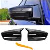 TTCR-II 2PCS Compatibile con Calotte Specchietti BMW Serie 3/2/4/5/7/8 | Serie 3 G20/2'G42/4'G22 G23 G26 I4/5'G30 G31 G38/7'G11 G12 LCL/8'G14 G15 G16 Copri Specchietto Sinistra+Destra-Nero Brillante