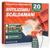 BRAMBLE 40 Scaldamani Riutilizzabili (20 Paia, 8 Ore di Calore per 10 Giorni) - Bustine Riscaldanti Hand Warmers