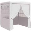 vidaXL Gazebo Professionale con Pareti Tenda per Feste Tendone Copertura Telo di Protezione Padiglione per Eventi 2,5x2,5 m Bianco 90 g/m²