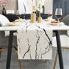 Jayusaror Runner da tavolo Autunno Bianco e Nero Moderno Runner Tavola in lino Marmo Dorato Textured Arte Astratta Lavabile Tavola per Caffè Sala da Pranzo Comò Tavolino Finale 40 x 140 cm
