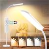 marctronic Bianco Lampada da Terra LED, Dimmerabile 18W 1800LM Luminoso Lettura Piantana Bianco con,Telecomando Magnetico, Collo D'oca Flessibili a 360°,Timer 1H, per Soggiorno Letto Ufficio