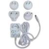 Risco RP432PSRC00A - Alimentatore 5Vdc/2A bianco, da presa EU/UK/US/AU a USB-C