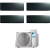 Daikin FTXJ20AB FTXJ20AB FTXJ25AB FTXJ25AB 4MXM80A Climatizzatore Quadri Split Parete Emura3 Black/Nero 7+7+9+9 R-32 WIFI