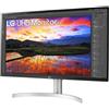 LG 32UN650P Monitor 32'' UltraHD 4K LED IPS HDR 10 3840x2160 5ms AMD FreeSync 60Hz Audio Stereo 10W HDMI 2.0 (HDCP 2.2) Display Port 1.4 AUX Flicker Safe Bianco