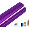 NewL - Pellicola adesiva in vinile cromato lucido, senza bolle, fai da te, autoadesiva, per auto, viola, 30 x 300 cm