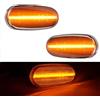 Kakulkomen 2 Pz Dinamico LED Luci di posizione Laterali Freccia Indicatore di Direzione Lampeggiante Lampeggiante Lampada Per Alfa Romeo Mito 955 147 GT 937 Fiat Bravo 2 (Nero affumicato)