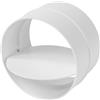 Vent Systems Ammortizzatore in plastica diametro 100 mm. Collegare l'essiccatore dell'aria di scarico o il bagno e i tubi con la valvola di non ritorno. HVAC, riscaldamento, raffreddamento, cucina.