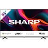 Sharp Smart TV 55 Pollici 4K Ultra HD Display LED Sistema Google TV DVBT2/C/S2 Classe F colore Nero - 55GL4260EB