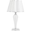 Ondaluce Lampada da tavolo DEBUSSY luci in vetro Bianco 25x46 cm