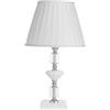 Ondaluce Lampada da tavolo GALA in vetro con dettagli in metallo Bianco 25x47 cm