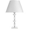 Ondaluce Lampada da tavolo GALA in vetro con dettagli in metallo Bianco 40x66 cm