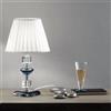 Ondaluce Lampada da tavolo GALA in vetro con dettagli in metallo Ottanio 25x47 cm