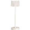 Ondaluce Lampada da tavolo LED 12x38 cm senza fili ricaricabile USB touch MACAO Bianco