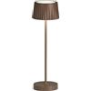 Ondaluce Lampada da tavolo LED 12x38 cm senza fili ricaricabile USB touch MACAO Corten