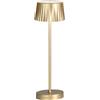 Ondaluce Lampada da tavolo LED 12x38 cm senza fili ricaricabile USB touch MACAO Oro