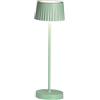 Ondaluce Lampada da tavolo LED 12x38 cm senza fili ricaricabile USB touch MACAO Salvia