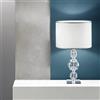 Ondaluce Lampada da tavolo TEBE 35x64 cm in vetro lavorato a mano Cromo