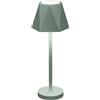 Ondaluce Lampada tavolo LED 12x38 cm ricaricabile USB touch senza fili FIJI Salvia