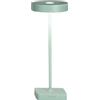 Ondaluce Lampada tavolo senza fili LED ricaricabile USB touch TAP Salvia 12x32 cm