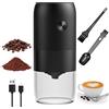 LIUWID Macinacaffè Elettrico con Macina Conica in Ceramica Coffee Grinder Portatile Ricaricabile Macina Caffe Macinino con Granulometria Regolabile 30g Capacità per Chicchi di Caffè (Nero)