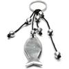 Vestopazzo portachiavi a forma di pesce stilizzato.Realizzato a mano in alluminio 100% riciclato.AL06001