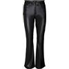 VERO MODA Vmselma HR Flared PL Pants Pantaloni, Nero, 32W x 32L Donna