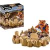 PLAYMOBIL Naruto Shippuden 70667 Naruto vs Pain, Emozionante battaglia con una base a forma di cratere e il rospo gigante Gamakichi, giocattolo per bambini dai 5 anni in su