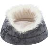 TRIXIE Cuccia per cani Minou Ø 60 cm in bianco/grigio - Morbido cuscino per cani di piccola e media taglia - antiscivolo - 36299