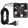 LINK ventola LKFAN220 12,5X12X4 cm 220 volt con cavo 2 metri spina italiana tripolare 10A e griglia di protezione in metallo colore nero