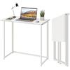 Dripex Scrivania Pieghevole, Tavolo richiudibile da Studio PC Stabile e Salvaspazio, NON montaggio Scrivania per Casa e Ufficio, 80 x 45 x 74 cm(Bianco)