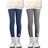 Maeau - Leggings Invernali per Ragazze Leggings Lunghi Pantaloni Foderati in Pile Pantaloni Tights per Bambina
