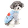 ZUNEA Pullover Cappottino per Cani Piccola Taglia Gatti Felpa Invernale in Cotone Caldo Imbottito Vestiti per Cuccioli Abbigliamento Freddo Giubbotto per Chihuahua Yorkie Blu XL