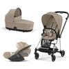 Cybex Platinum - Cybex Platinum Trio Mios 3.0 Cozy Beige Telaio Chrome Black con Cloud T plus