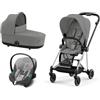 Cybex Platinum - Cybex Platinum Trio Mios 3.0 Mirage Grey Telaio Chrome Black con Aton S2