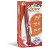 Carioca Penne Cancellabili Oops Pop Rosso- 12 Pz | Set Penne Cancellabili Ricaricabili per Scuola e Ufficio con Cappuccio, Doppia Gomma e Impugnatura Ergonomica, Penne Rosse, 12 Pezzi