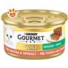 Purina Cat Gourmet Gold Mousse con Anatra e un Tocco di Spinaci - Lattina Da 85 Gr