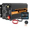 EDECOA Inverter Onda Pura 1500w Invertitore di Potenza 12v 220v/ 230 Trasformatore di Tensione Onda Pura 2X USB Telecomando LCD Power Inverter 1500w e Picco momentaneo 3000w (Nuovo Telecomando)