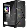 ENERMAX MarbleShell Mesh MS31, Case Mid-tower ARGB Compatto con Flusso d'Aria, E-ATX, Scheda Madre ATX, 4x Ventole PWM ARGB da 120 mm Preinstallate, 2x USB 3.0 e USB 3.2 Type-C, Nero