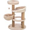 TRIXIE Tiragraffi Boho Filippo 114 cm in beige - Albero per gatti a più piani con molte possibilità di graffi e giochi, nonché luoghi di ritiro - accogliente e stabile - 44474