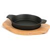 Professional Think tegamino ghisa cm 15 con base legno