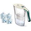 Laica J9059 kit caraffa Carmen Tosca con 4 Filtri Bi-Flux (4 mesi di acqua filtrata), 100% made in Italy