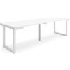 Skraut Home | Consolle allungabile | Tavolo consolle allungabile | 260 | Per 12 persone | Gambe in legno | Stile moderno | Bianco