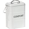 KitchenCraft Kitchen Craft LNCOMPGRY Contenitore per compost in acciaio inossidabile Living Nostalgia, 3 litri, aspetto antico, grigio (French Grey)